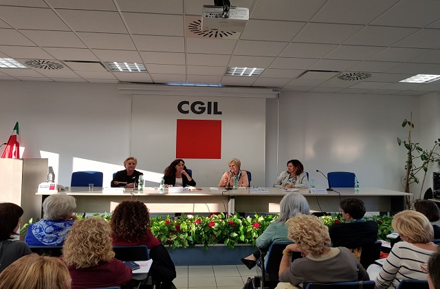 Il convegno della Cgil con Livia Turco. Da sinistra Silvana Amati, Daniela Barbaresi, Livia Turco e Meri Marziali