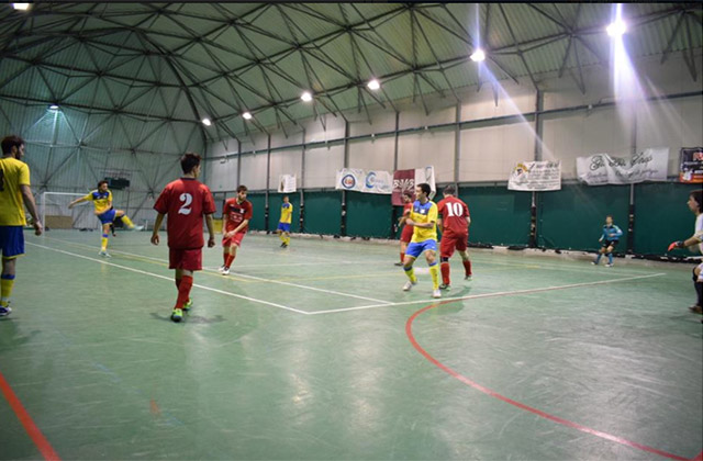 Un match della squadra di calcio a 5 di Senigallia "Asd Ciarnin"