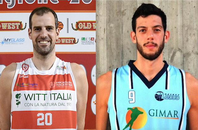 Santiago Boffelli (ala, 196 centimetri, 35 anni) e Ivan Morgillo (pivot, 206 centimetri, 26 anni): gli ultimi acquisti della Janus Fabriano