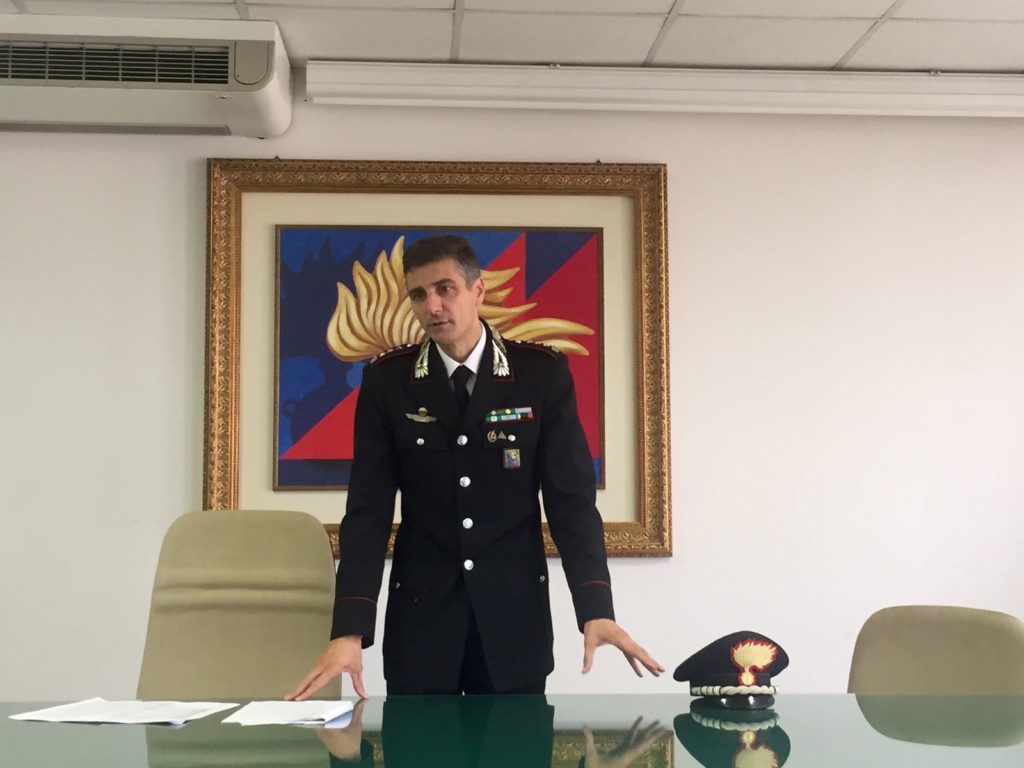 Cristian Carrozza, colonnello, nuovo comandante provinciale dei carabinieri