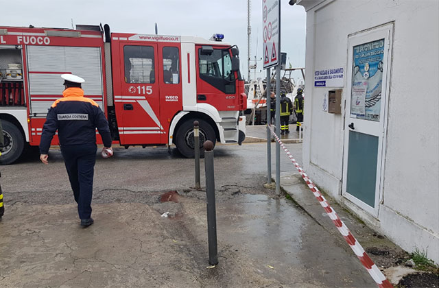 esercitazione anti incendio al porto di Senigallia