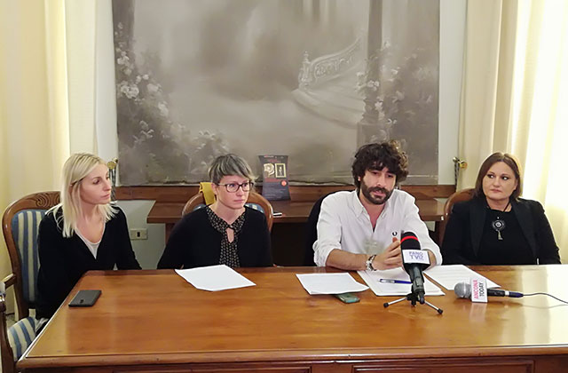 La giunta di Corinaldo: da sinistra Giorgia Fabri, Lucia Giraldi, Matteo Principi e Rosanna Porfiri