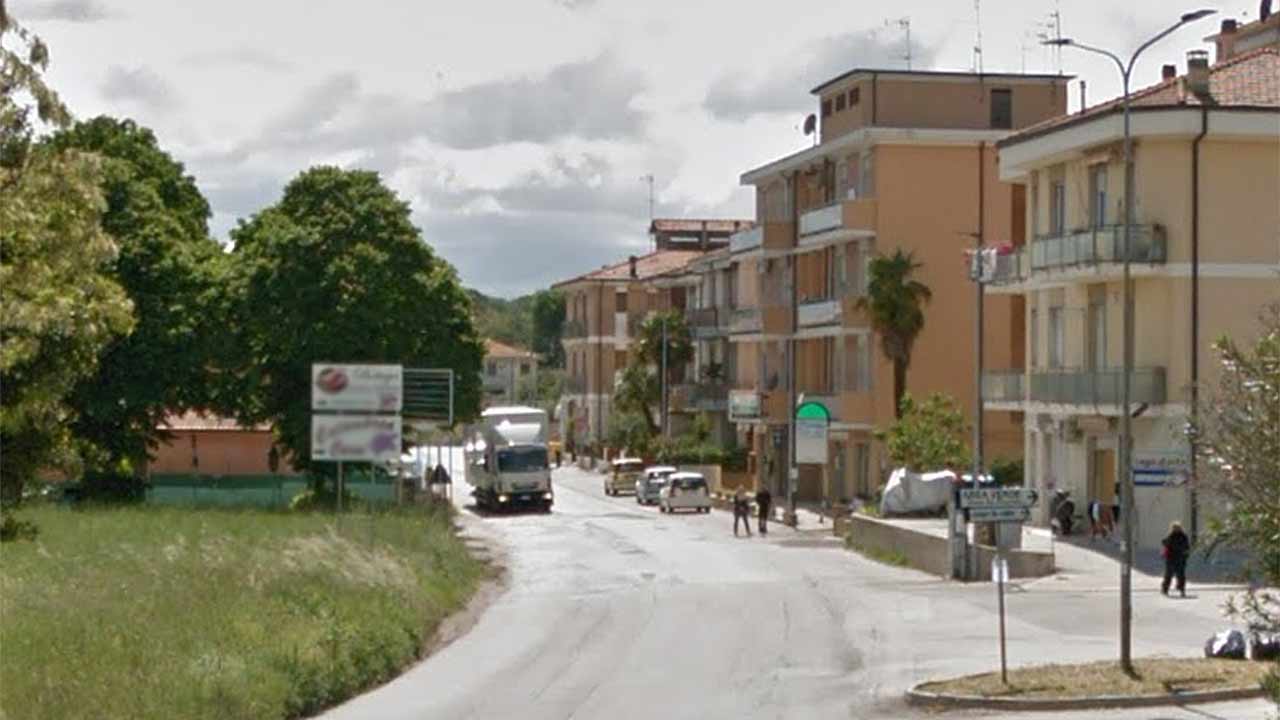 Un tratto di via Corinaldese, a Borgo Ribeca, frazione di Senigallia