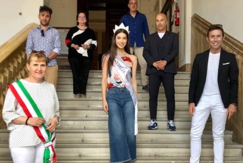 Miss Italia Martina Sambucini a Filottrano per lanciare la tappa marchigiana del concorso di bellezza