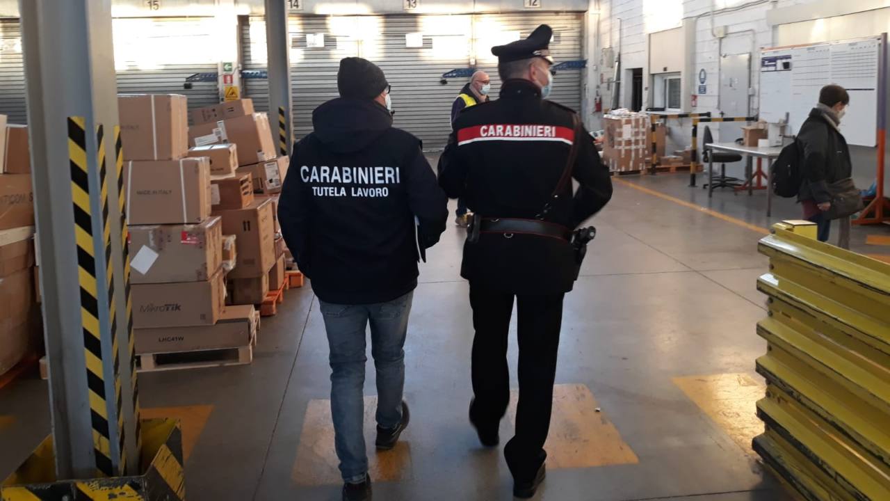 I controlli dei Carabinieri e dell'Ispettorato del lavoro