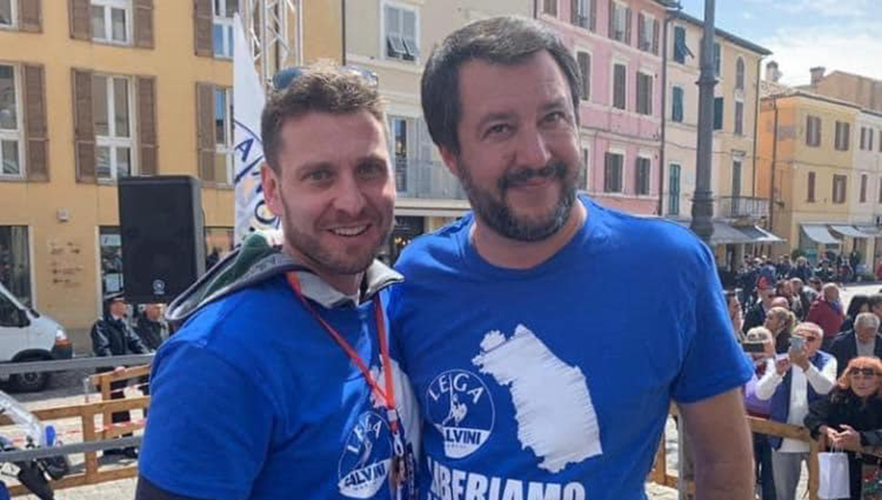Alessandro Brandoni con Salvini