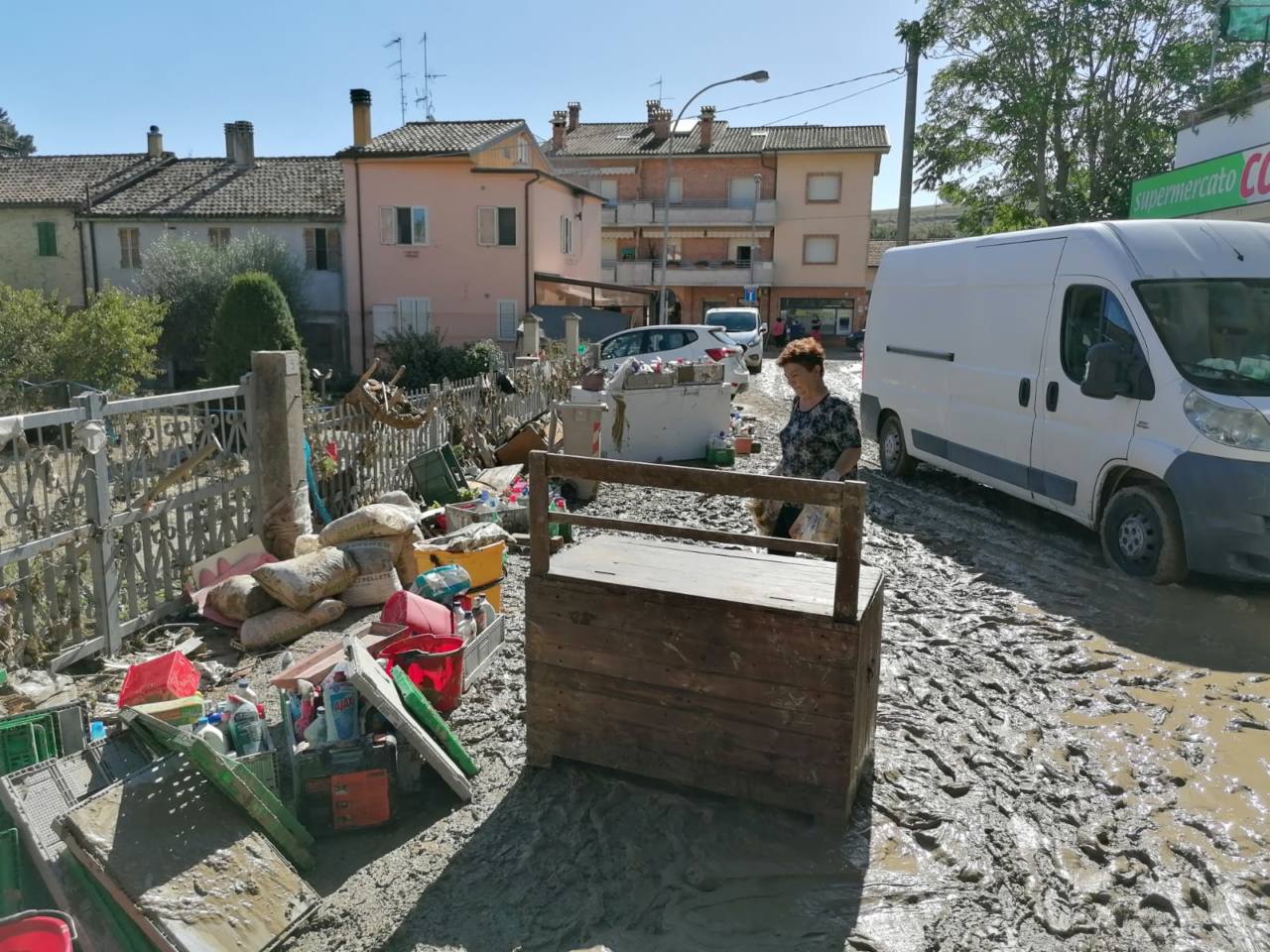 I danni dell'alluvione a Pianello di Ostra