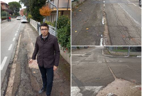 Pesaro, strade colabrodo dopo i lavori della fibra. Redaelli e Angelini: «Il Comune faccia presto»