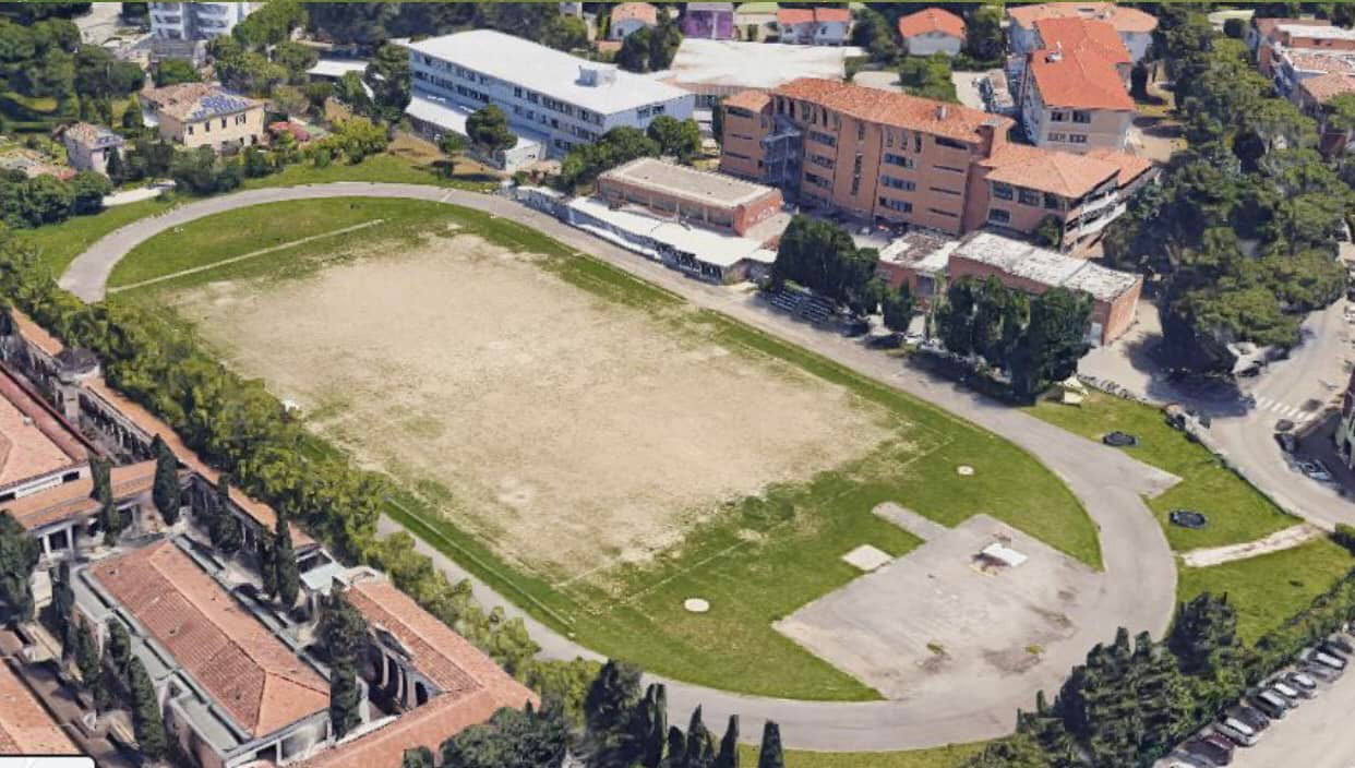 nuova area sportiva del campus scolastico