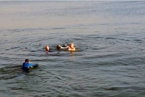 Pesaro, tre passanti si gettano in mare per salvare una donna