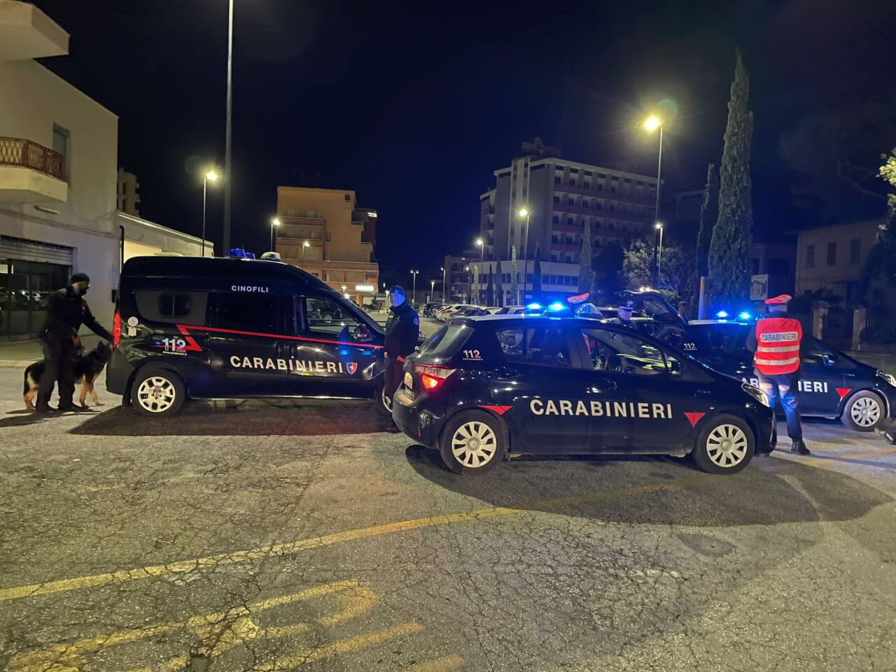 Controlli stradali dei carabinieri a Senigallia