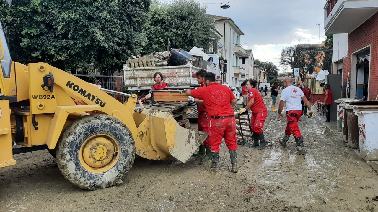 Partiti i lavori alla sede della Croce Rossa di Senigallia in via Narente, danneggiata dall'alluvione del 15 settembre 2022